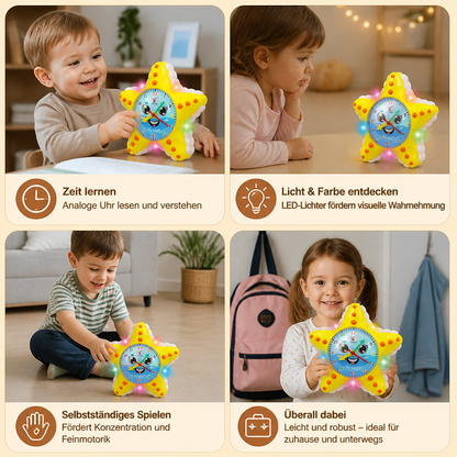 Seestern-Lernuhr – Interaktives Spielzeug zum Erlernen der Uhrzeit für Kinder