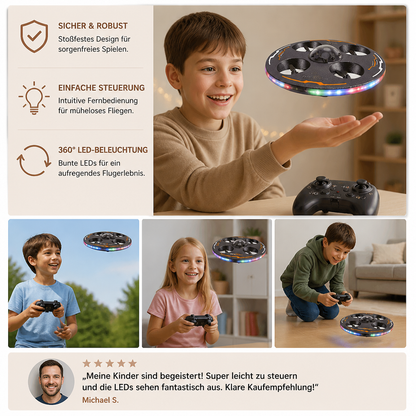 Ferngesteuerte LED-Fliegende-Untertasse-Drohne