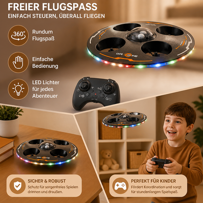 Ferngesteuerte LED-Fliegende-Untertasse-Drohne