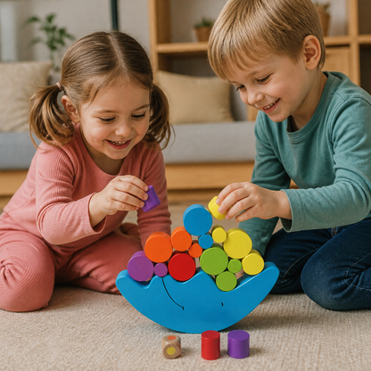 Buntes Stapelspielzeug – Lernspielzeug für Kinder mit Farben und Formen