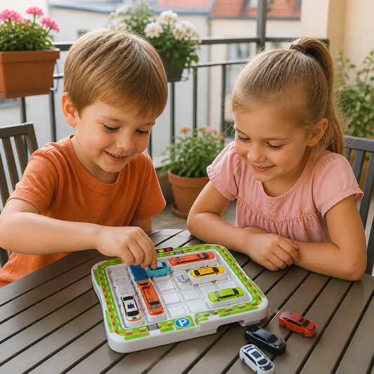 Logisches Denken - Auto Parkplatz Rätsel Spielzeug für Kinder