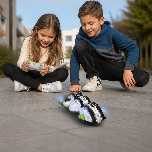 2-in-1 ferngesteuertes verwandelbares Stuntauto mit 360°-Drehung & LED-Lichtern