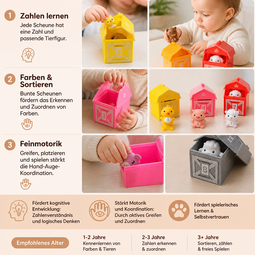 Montessori Farben & Zahlen Farm