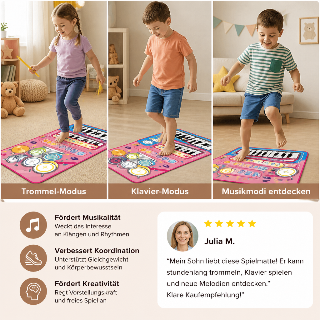 Kreative Musikmatte für Kinder