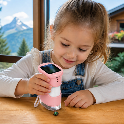 2-in-1 Digitales Mikroskop & Teleskop für Kinder mit Foto- und Videokamera