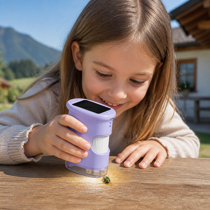 2-in-1 Digitales Mikroskop & Teleskop für Kinder mit Foto- und Videokamera