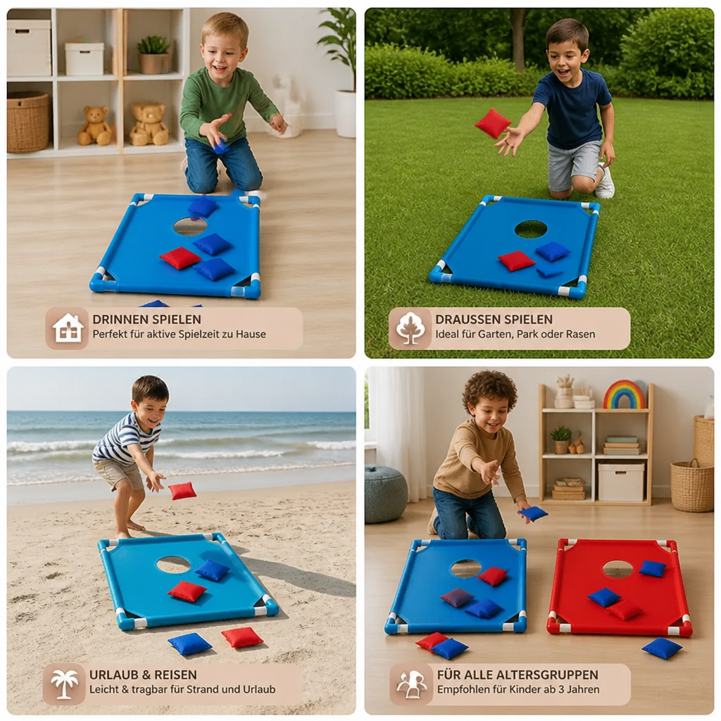 Zweifarbiges Bean-Bag-Wurfspiel für drinnen & draußen