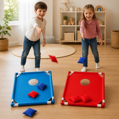Zweifarbiges Bean-Bag-Wurfspiel für drinnen & draußen