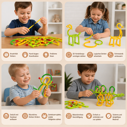 DIY Twisty Sticks – Kreatives 3D-Bauset & MINT-Konstruktionsspiel