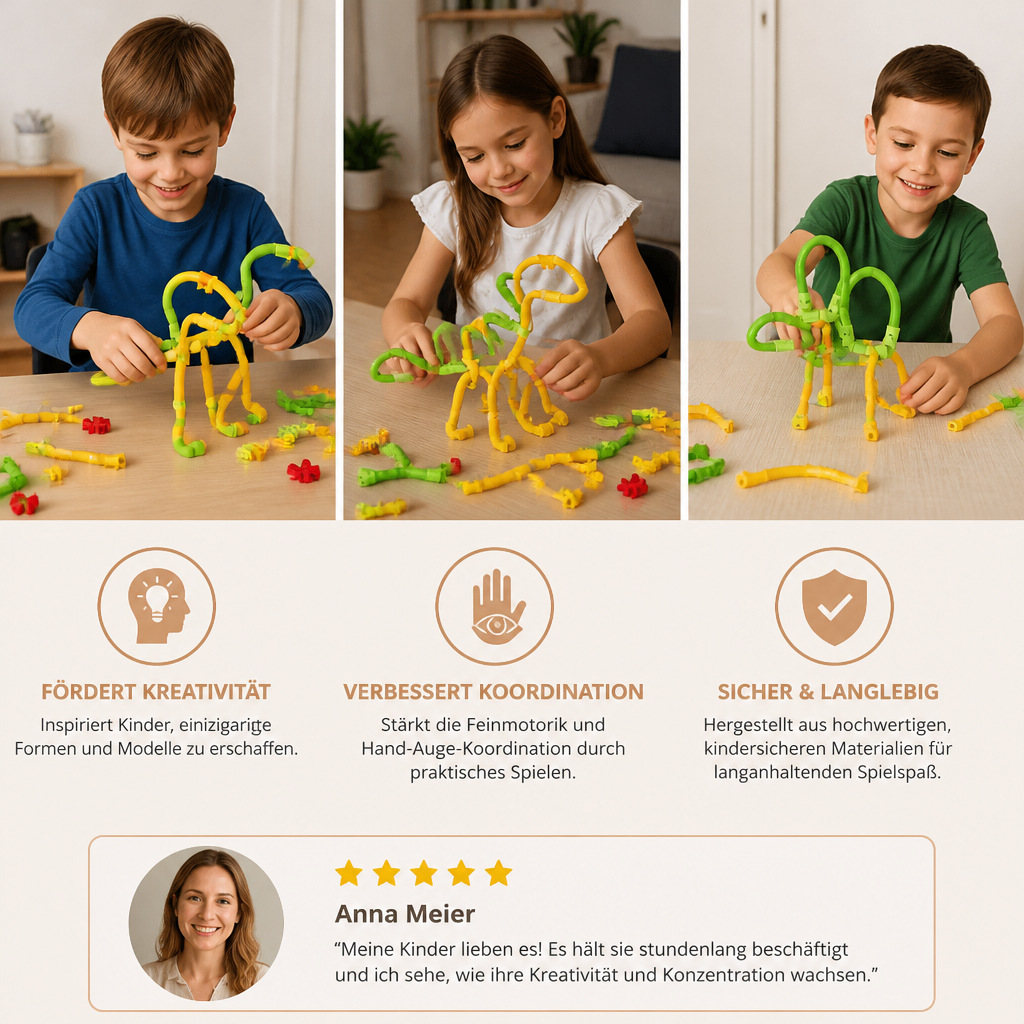 DIY Twisty Sticks – Kreatives 3D-Bauset & MINT-Konstruktionsspiel