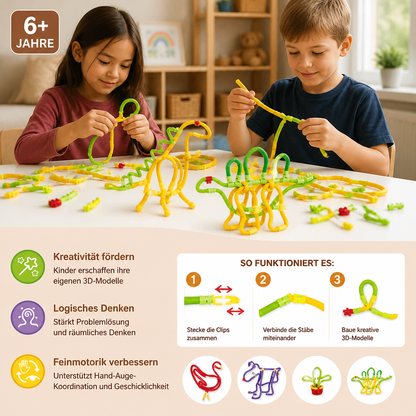 DIY Twisty Sticks – Kreatives 3D-Bauset & MINT-Konstruktionsspiel