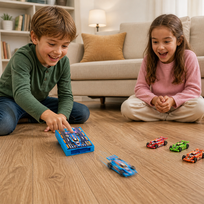 Mini-Rennwagen-Katapult im Taschenformat
