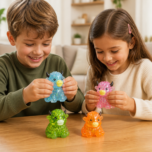 Mini-Highland-Rind-Squishy als Anti-Stress-Spielzeug