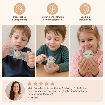 Mini-Highland-Rind-Squishy als Anti-Stress-Spielzeug