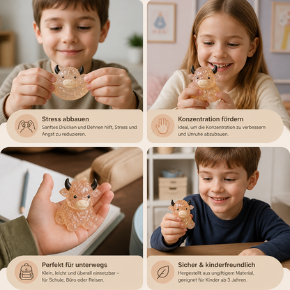Mini-Highland-Rind-Squishy als Anti-Stress-Spielzeug