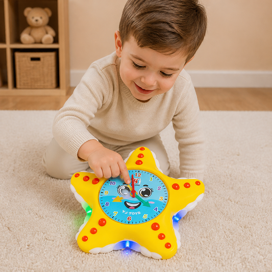 Seestern-Lernuhr – Interaktives Spielzeug zum Erlernen der Uhrzeit für Kinder