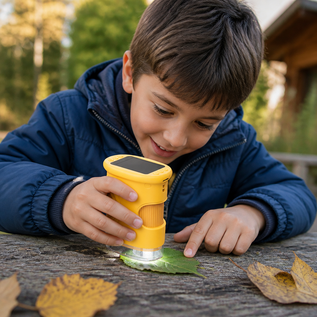 2-in-1 Digitales Mikroskop & Teleskop für Kinder mit Foto- und Videokamera