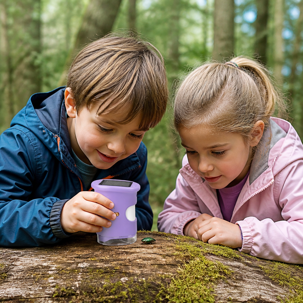 2-in-1 Digitales Mikroskop & Teleskop für Kinder mit Foto- und Videokamera