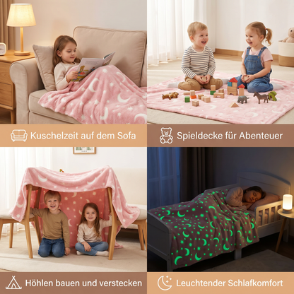 Schimmernde Sternendecke – Leuchtende Kuscheldecke