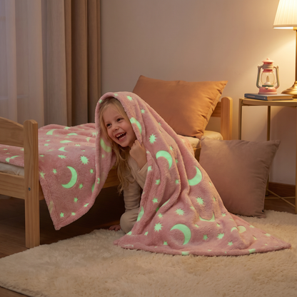 Schimmernde Sternendecke – Leuchtende Kuscheldecke