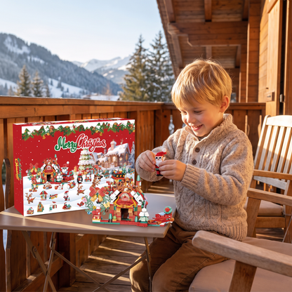 Weihnachtsdorf-Baustein-Adventskalender für Kinder