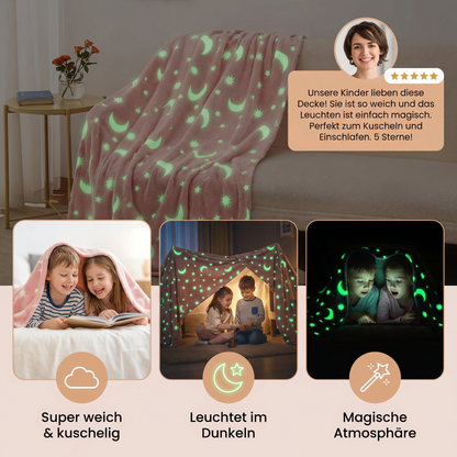 Schimmernde Sternendecke – Leuchtende Kuscheldecke