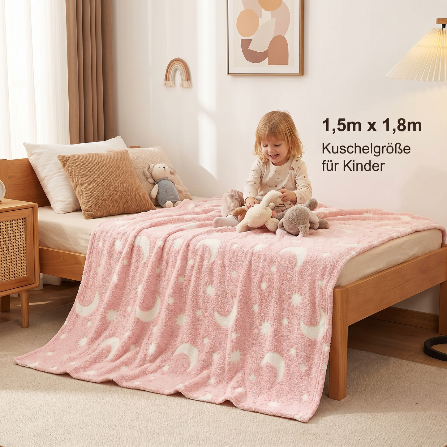 Schimmernde Sternendecke – Leuchtende Kuscheldecke