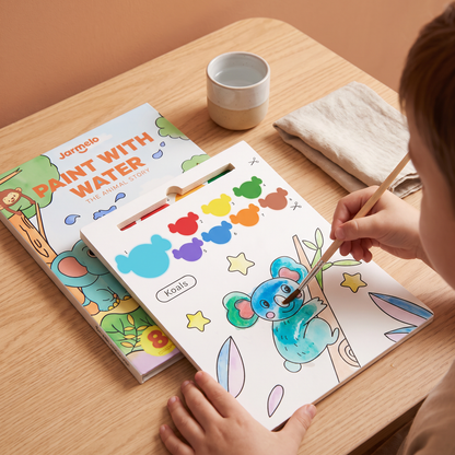 Aquarell-Malbuch mit Pinsel – Sauberer Malspaß nur mit Wasser