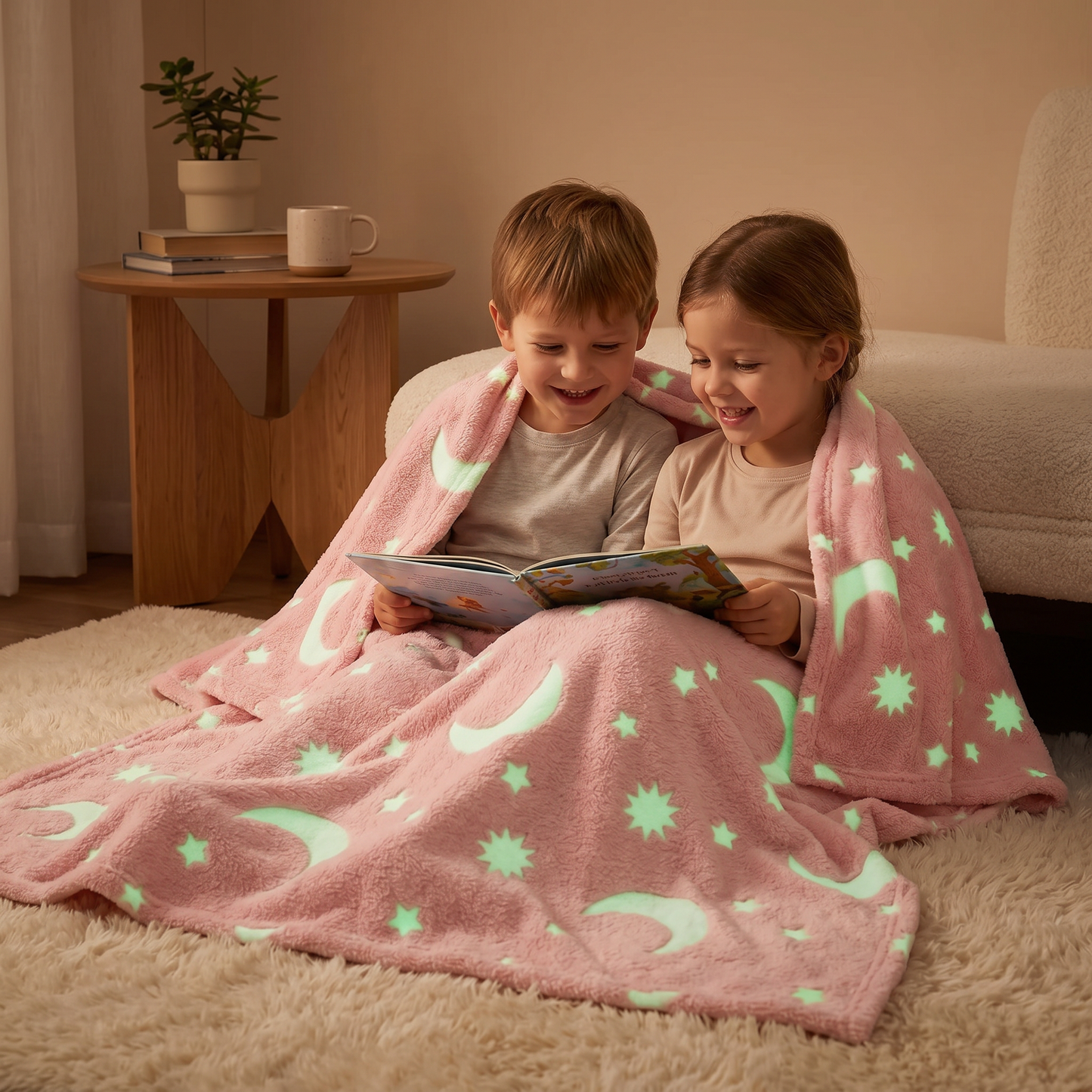 Schimmernde Sternendecke – Leuchtende Kuscheldecke