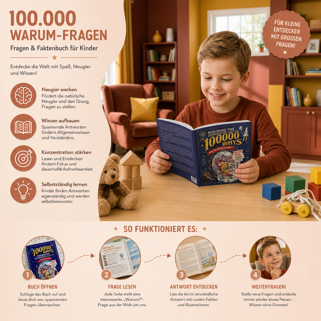 100.000 Warum-Fragen – Fragen & Faktenbuch für Kinder