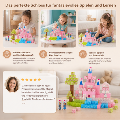 Montessori Prinzessinnen-Traumschloss-Magnetbausteinset