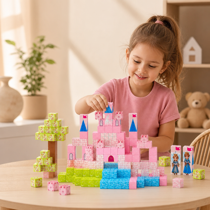 Montessori Prinzessinnen-Traumschloss-Magnetbausteinset