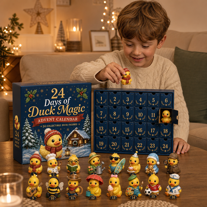 24-Tage-Adventskalender mit magischen Enten und niedlichen Mini-Sammelfiguren