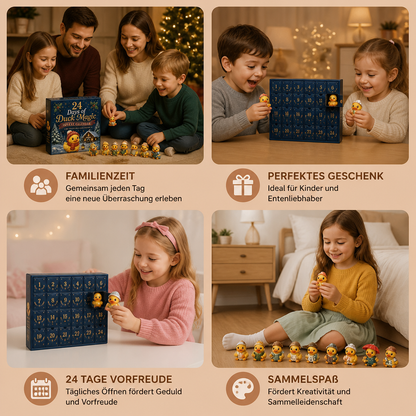 24-Tage-Adventskalender mit magischen Enten und niedlichen Mini-Sammelfiguren