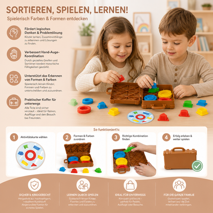 Montessori Sortierkoffer Für Farben Und Formen – Spielerisches Packspiel Für Die Ganze Familie