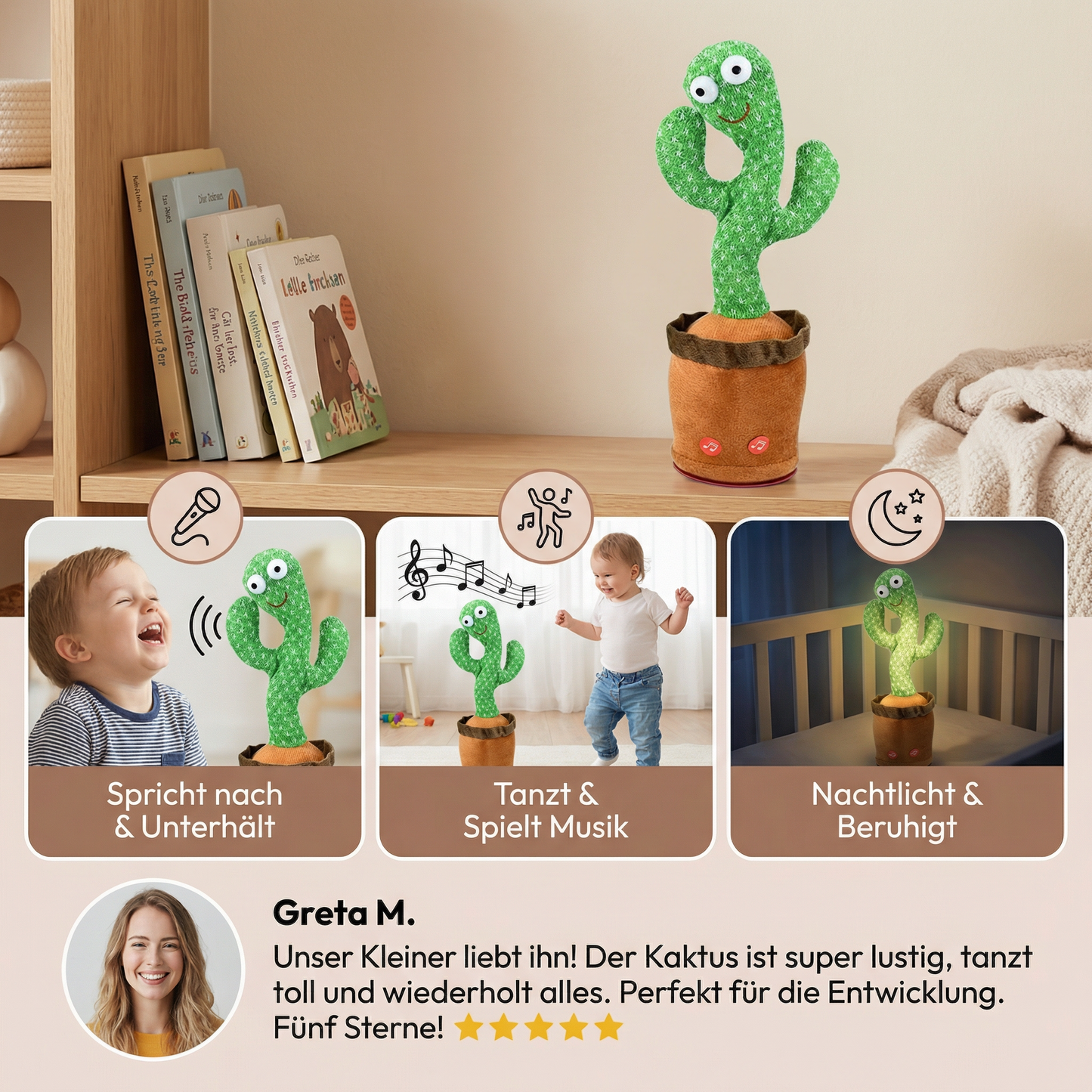 Sprechender Kaktus - Interaktives Kinderspielzeug