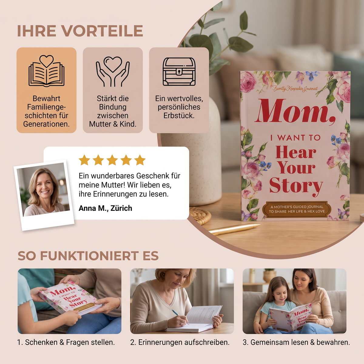 „Ich möchte deine Geschichte hören“ – Erinnerungsjournal für die Familie