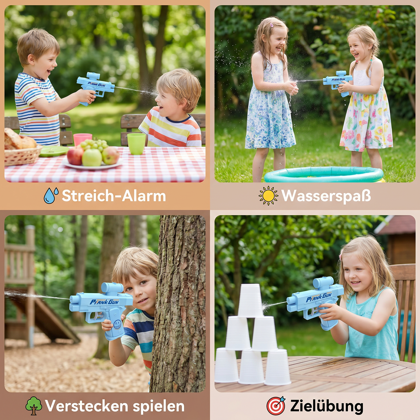 Doppelseitige Streich Wasserpistole für Kinder – Mini Spaß Wasserspielzeug