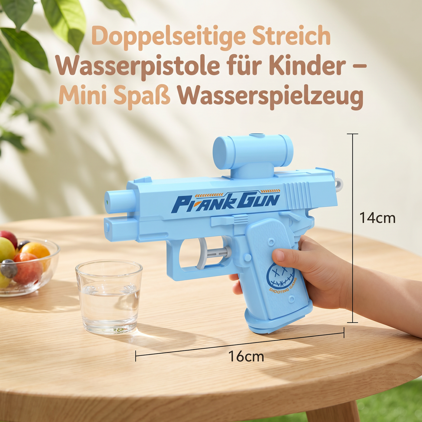 Doppelseitige Streich Wasserpistole für Kinder – Mini Spaß Wasserspielzeug
