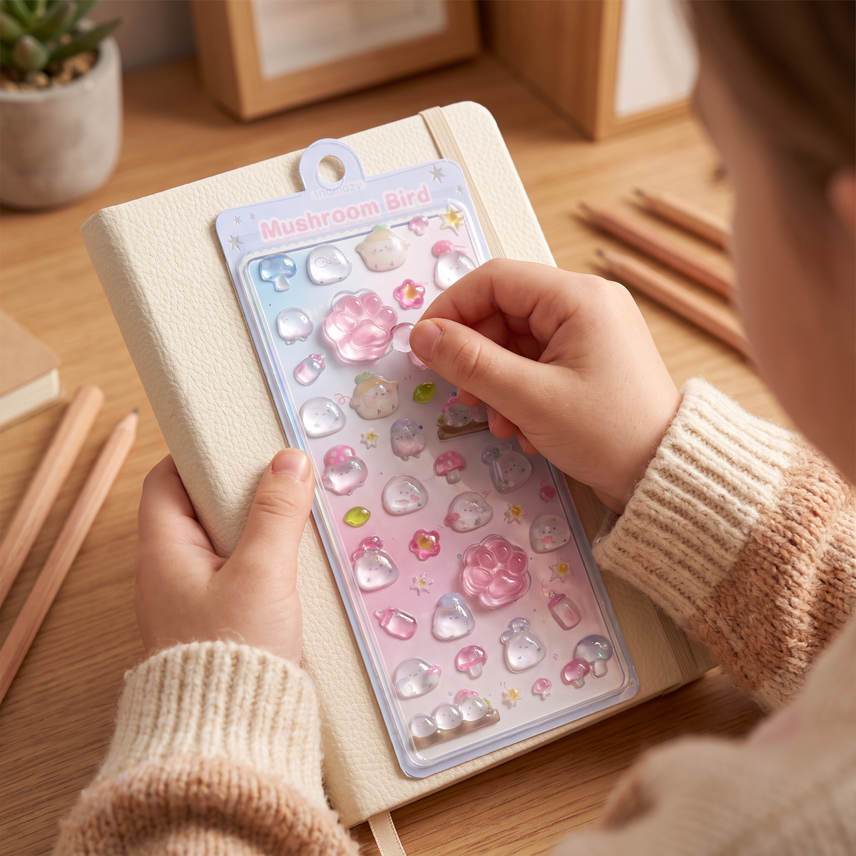 3D-Pfoten-Sticker – Niedliche weiche Puffy-Sticker für Kinder