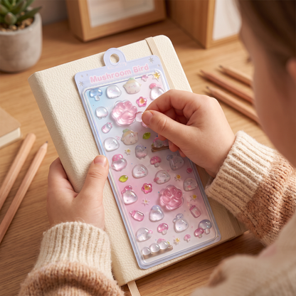 3D-Pfoten-Sticker – Niedliche weiche Puffy-Sticker für Kinder