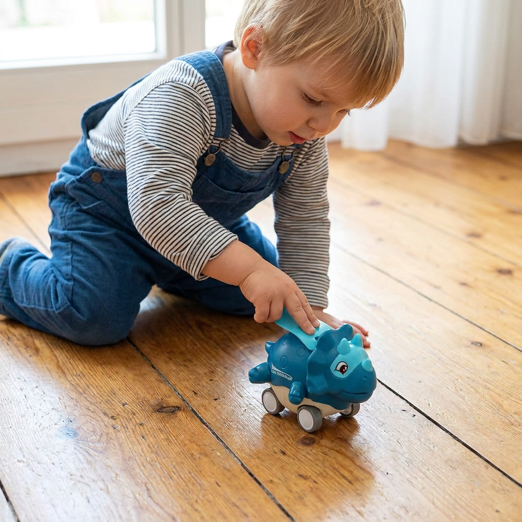 Press-&-Go-Dinoautos – Rollende Dinosaurier-Spielzeugautos für Kinder