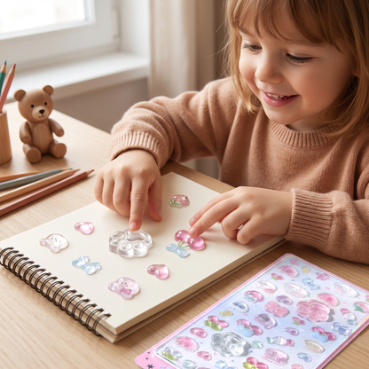 3D-Pfoten-Sticker – Niedliche weiche Puffy-Sticker für Kinder