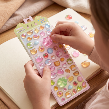 3D-Pfoten-Sticker – Niedliche weiche Puffy-Sticker für Kinder