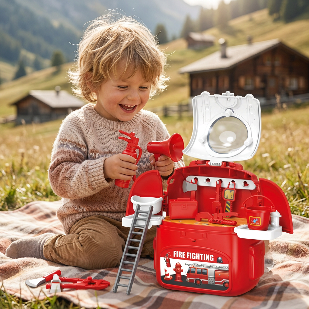 3-in-1 Rucksack-Spielset für unterwegs