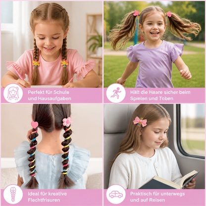 Süßes Spiral-Haargummi-Set für Kinder