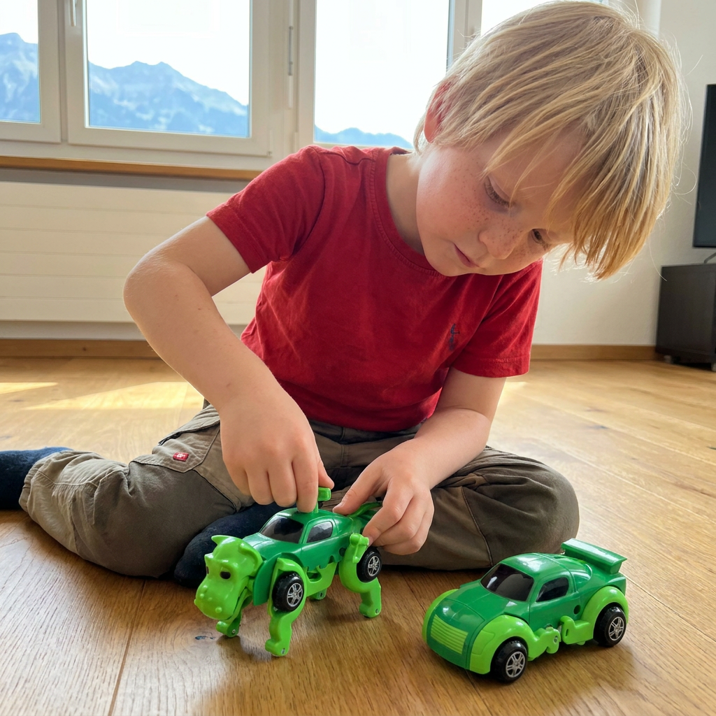 Aufziehbares Tier-Transformationsauto