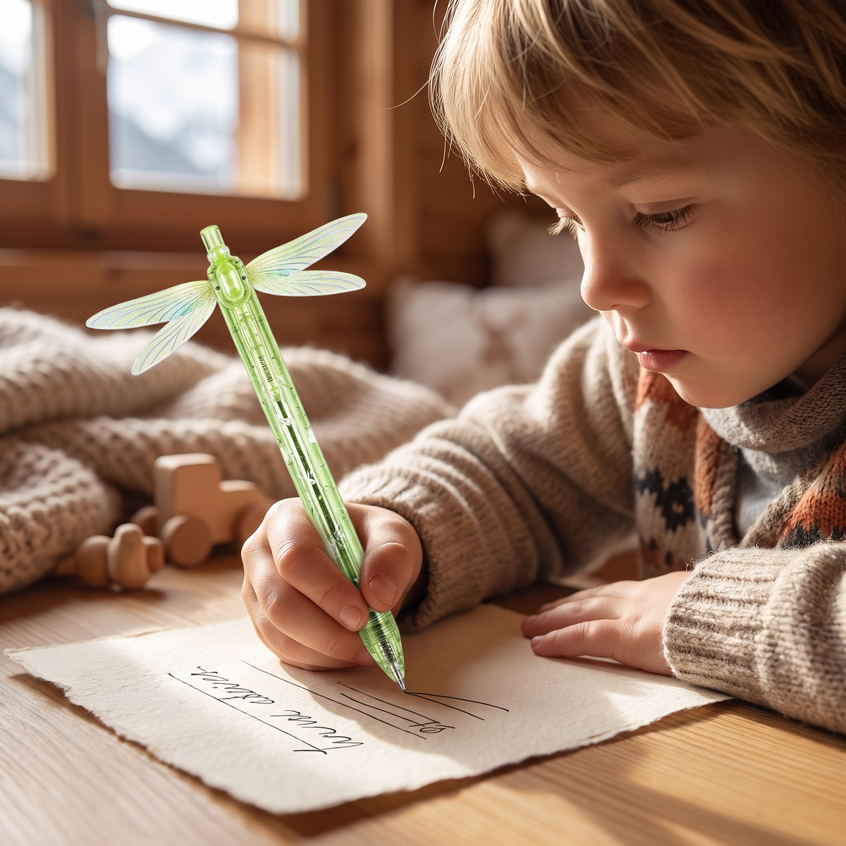 Magischer Gelstift mit Libellenflügeln