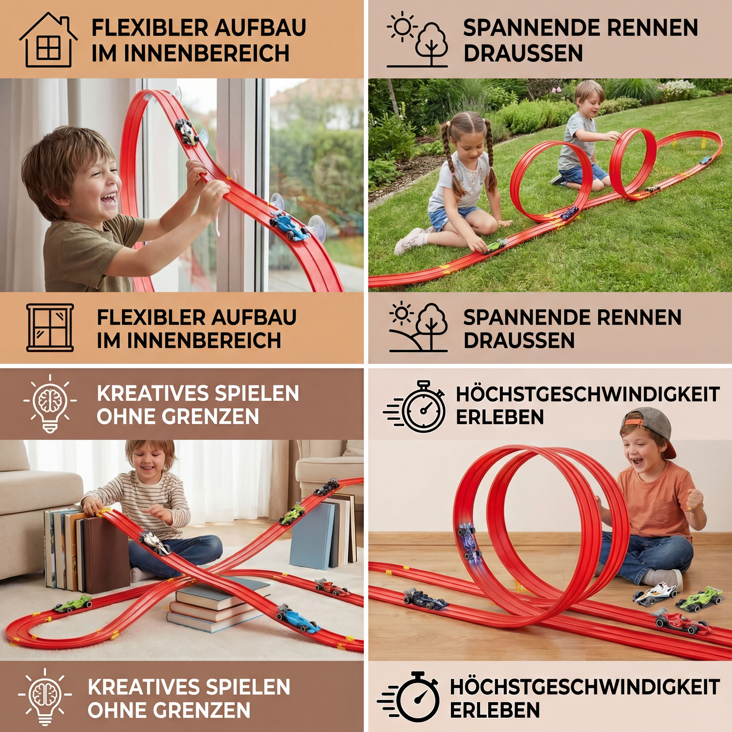 Flexibel Einsetzbares Rennstrecken Set