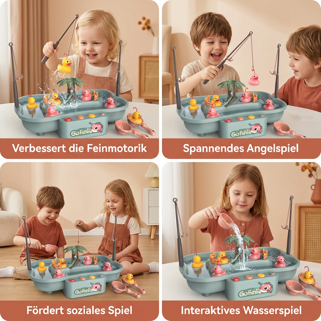 Interaktives Angelspiel für Kinder – Wasserspielzeug Set für gemeinsamen Spielspaß